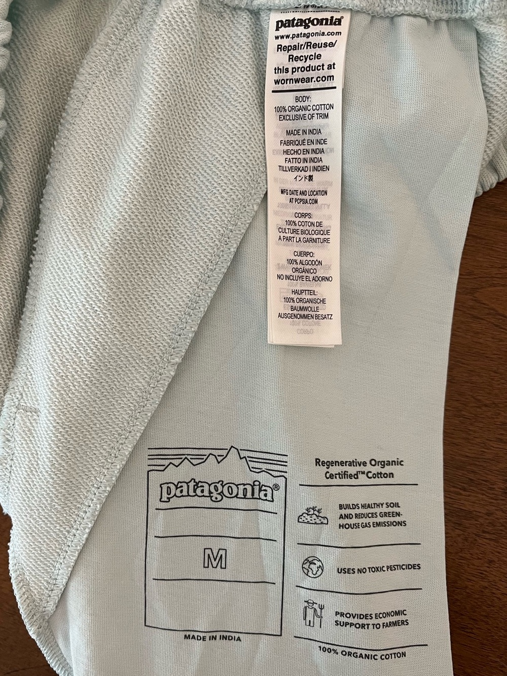NWT PATAGONIA Regenerative Organic Certified® Cotton Essential Shorts Women's M - Picture 8 of 12